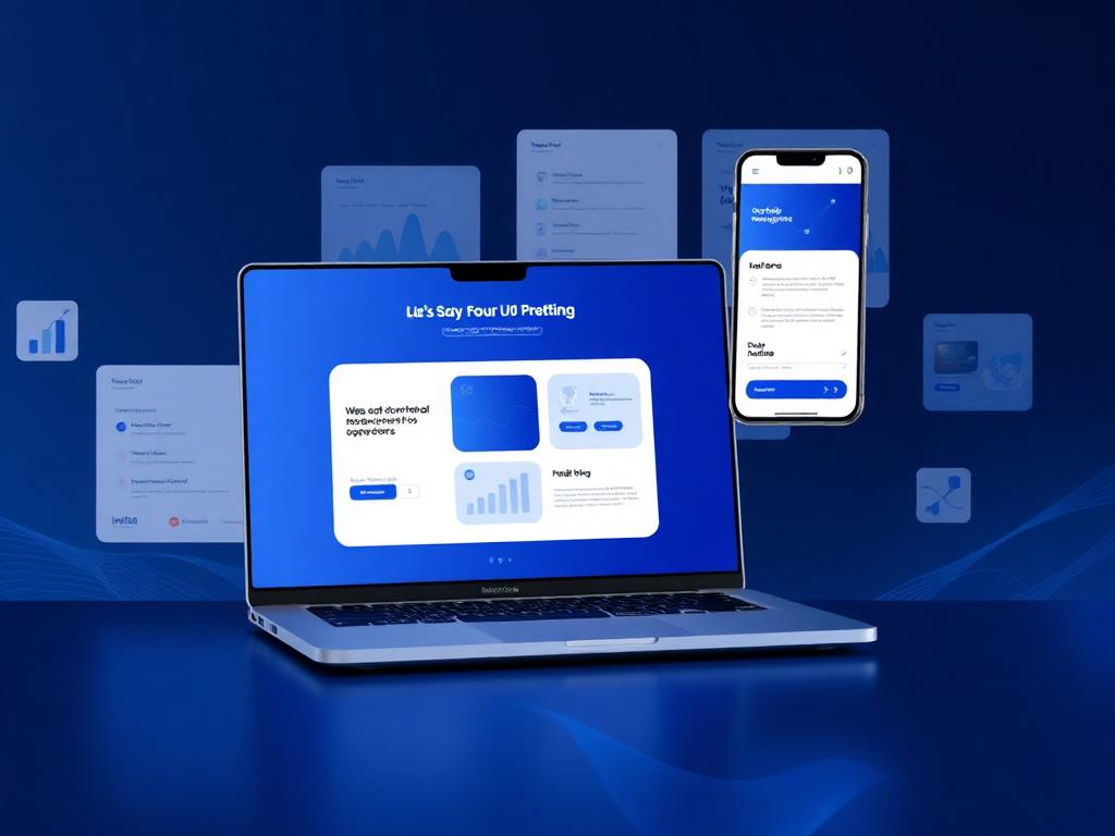 Voorbeeld van een moderne, responsieve website op laptop en mobiel